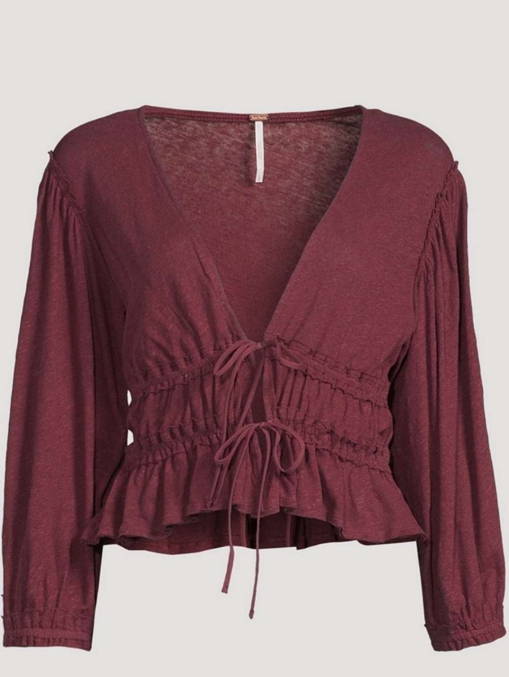 NWT FREE PEOPLE LETS GO TIE FRONT BLOUSE- VARIOUS SIZES